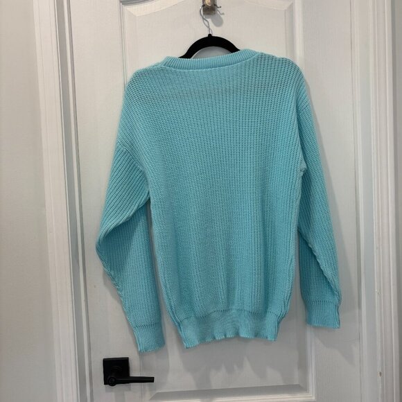 Light Blue Knitted Sweater - Picture 3 of 4